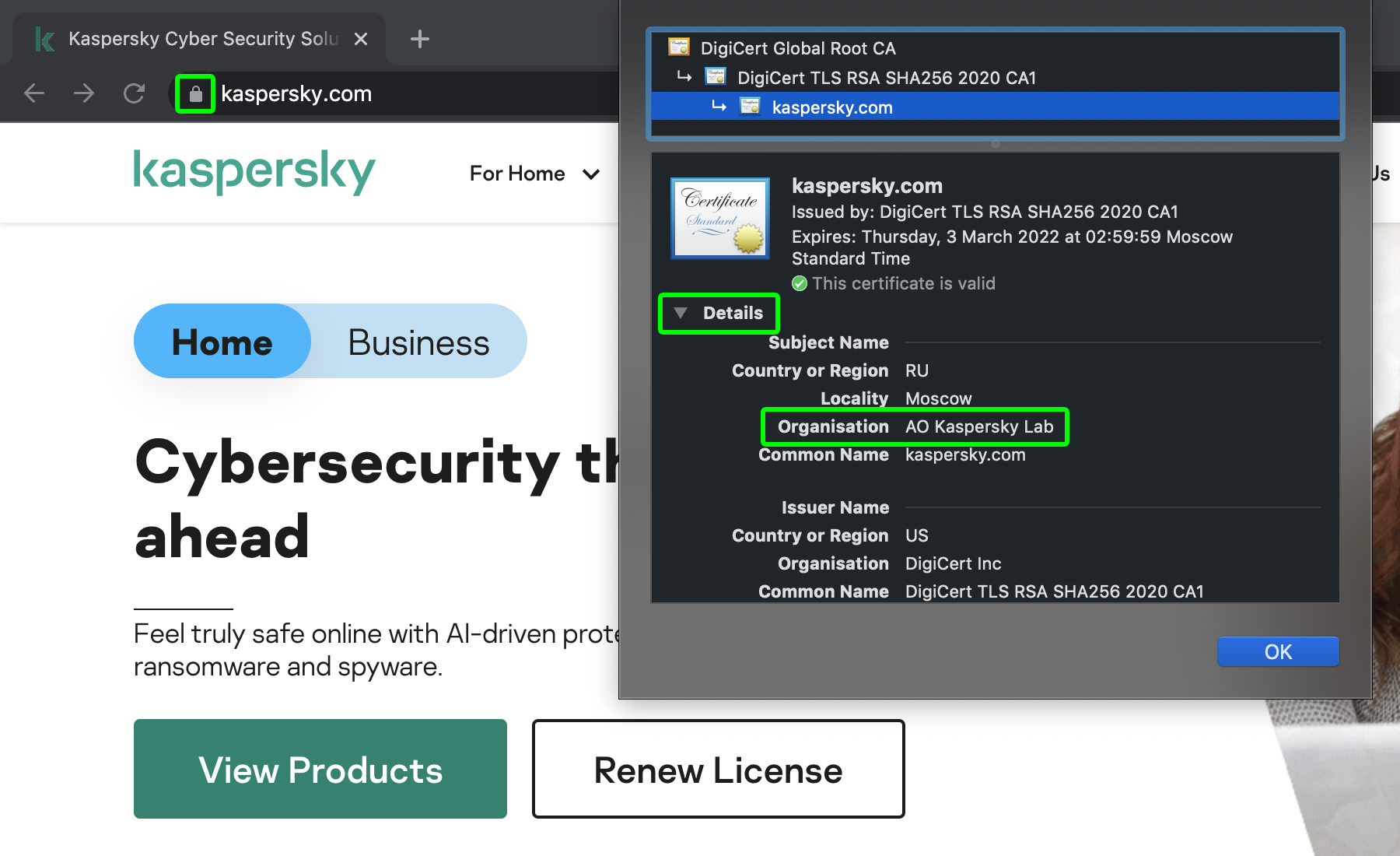 Comment vérifier qui est le propriétaire du site : lisez les détails du certificat SSL